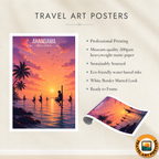 Ahangama - Sri Lanka - Travel Poster Print Modern Style Wall Art - Art Print - Travel Art Poster