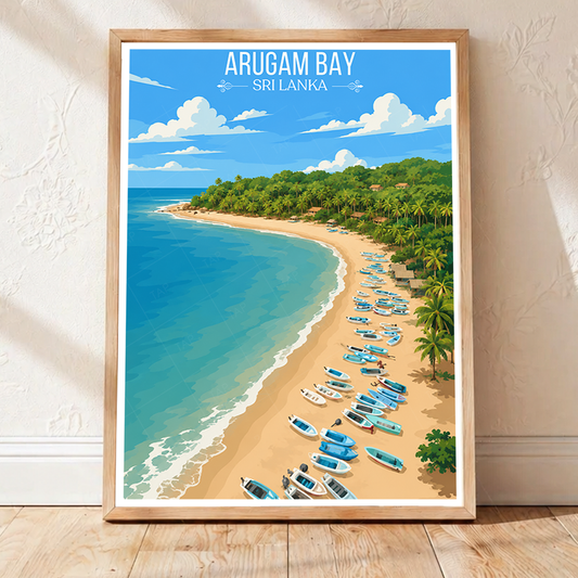 Arugam Bay - Sri Lanka - Travel Poster Print Modern Style Wall Art - Art Print - Travel Art Poster