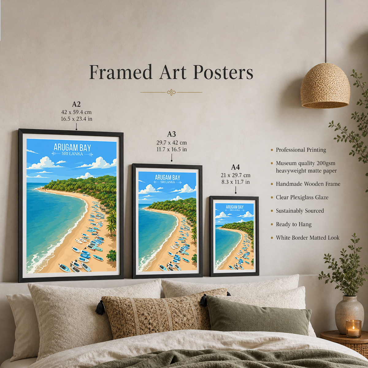 Arugam Bay - Sri Lanka - Travel Poster Print Modern Style Wall Art - Art Print - Travel Art Poster
