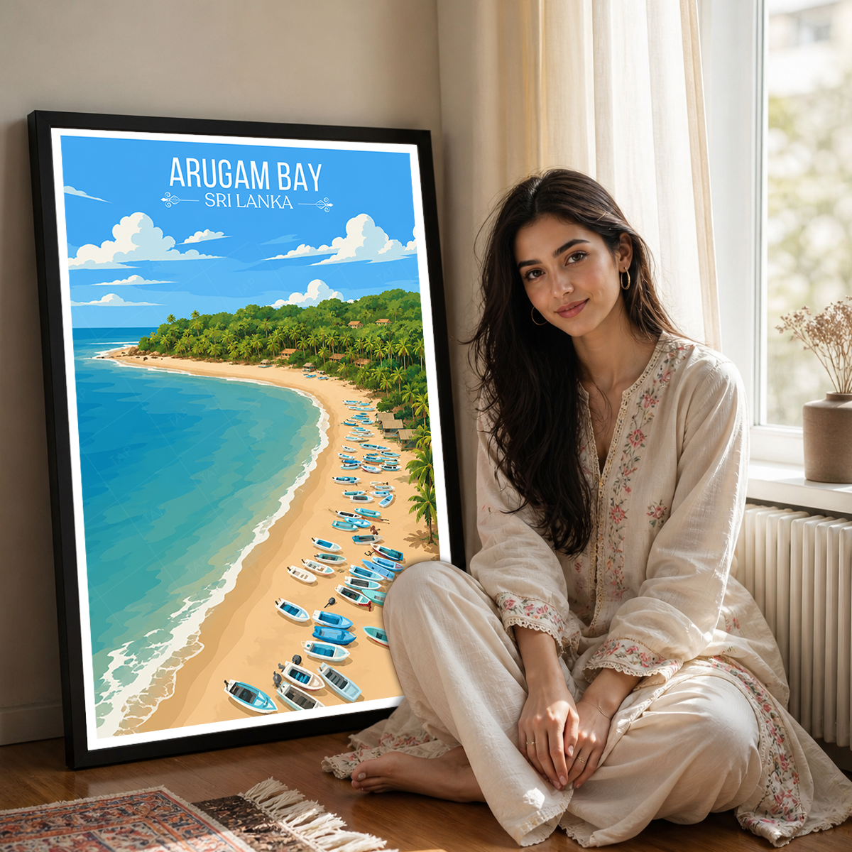 Arugam Bay - Sri Lanka - Travel Poster Print Modern Style Wall Art - Art Print - Travel Art Poster