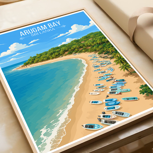 Arugam Bay - Sri Lanka - Travel Poster Print Modern Style Wall Art - Art Print - Travel Art Poster