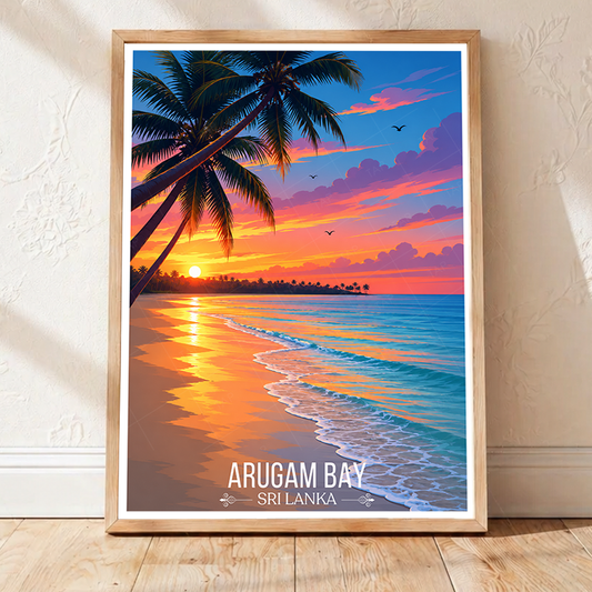 Arugam Bay - Sri Lanka - Travel Poster Print Modern Style Wall Art - Art Print - Travel Art Poster