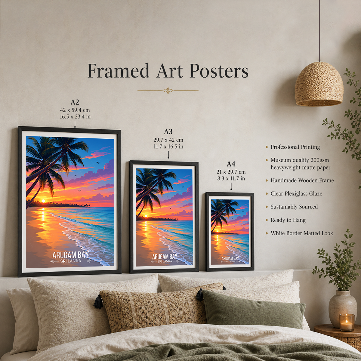 Arugam Bay - Sri Lanka - Travel Poster Print Modern Style Wall Art - Art Print - Travel Art Poster