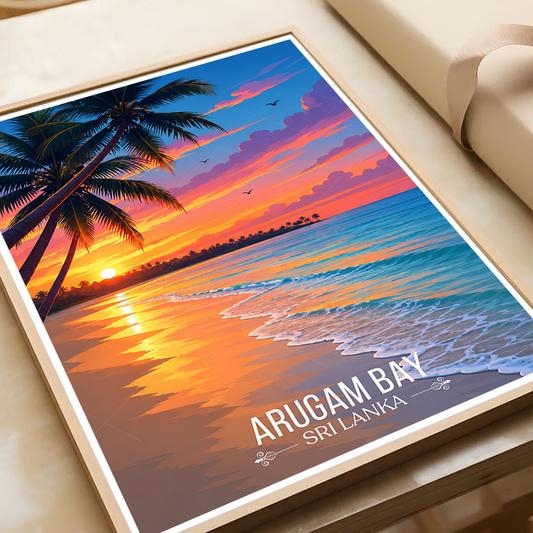Arugam Bay - Sri Lanka - Travel Poster Print Modern Style Wall Art - Art Print - Travel Art Poster