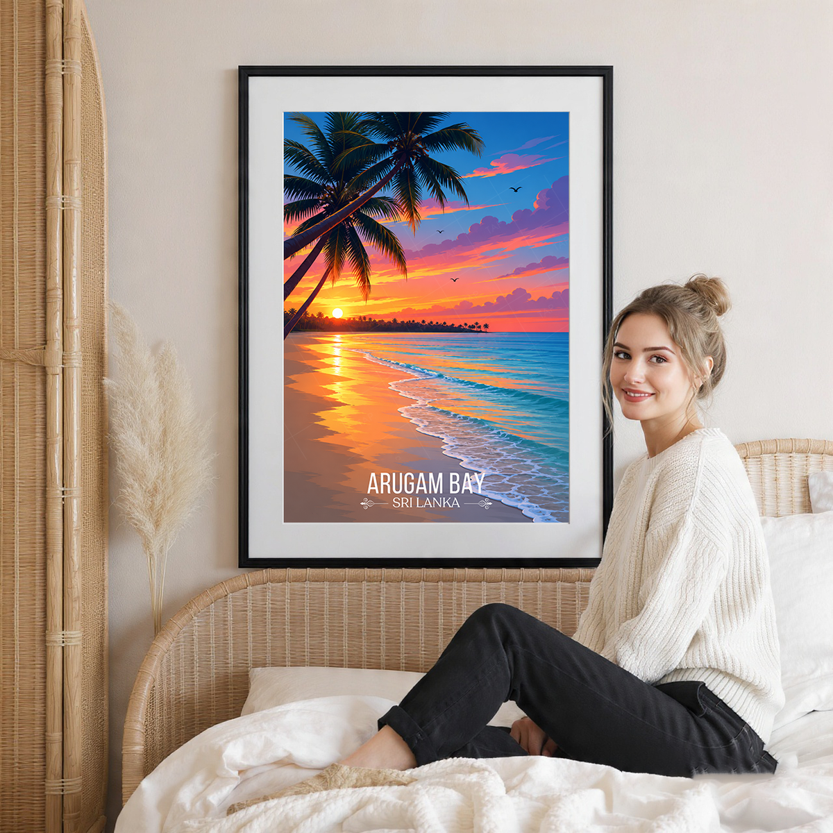 Arugam Bay - Sri Lanka - Travel Poster Print Modern Style Wall Art - Art Print - Travel Art Poster