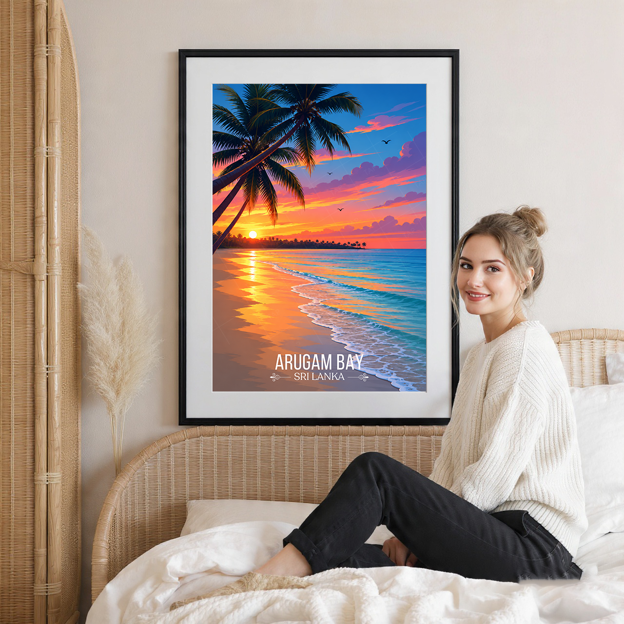 Arugam Bay - Sri Lanka - Travel Poster Print Modern Style Wall Art - Art Print - Travel Art Poster