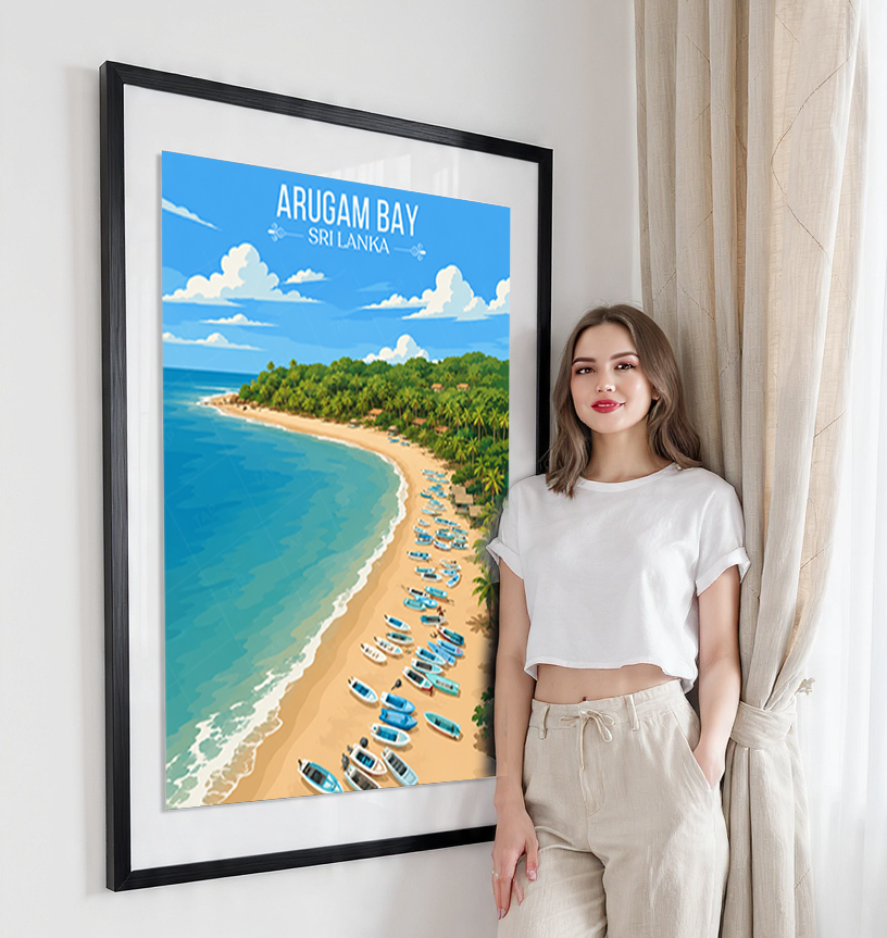 Arugam Bay - Sri Lanka - Travel Poster Print Modern Style Wall Art - Art Print - Travel Art Poster