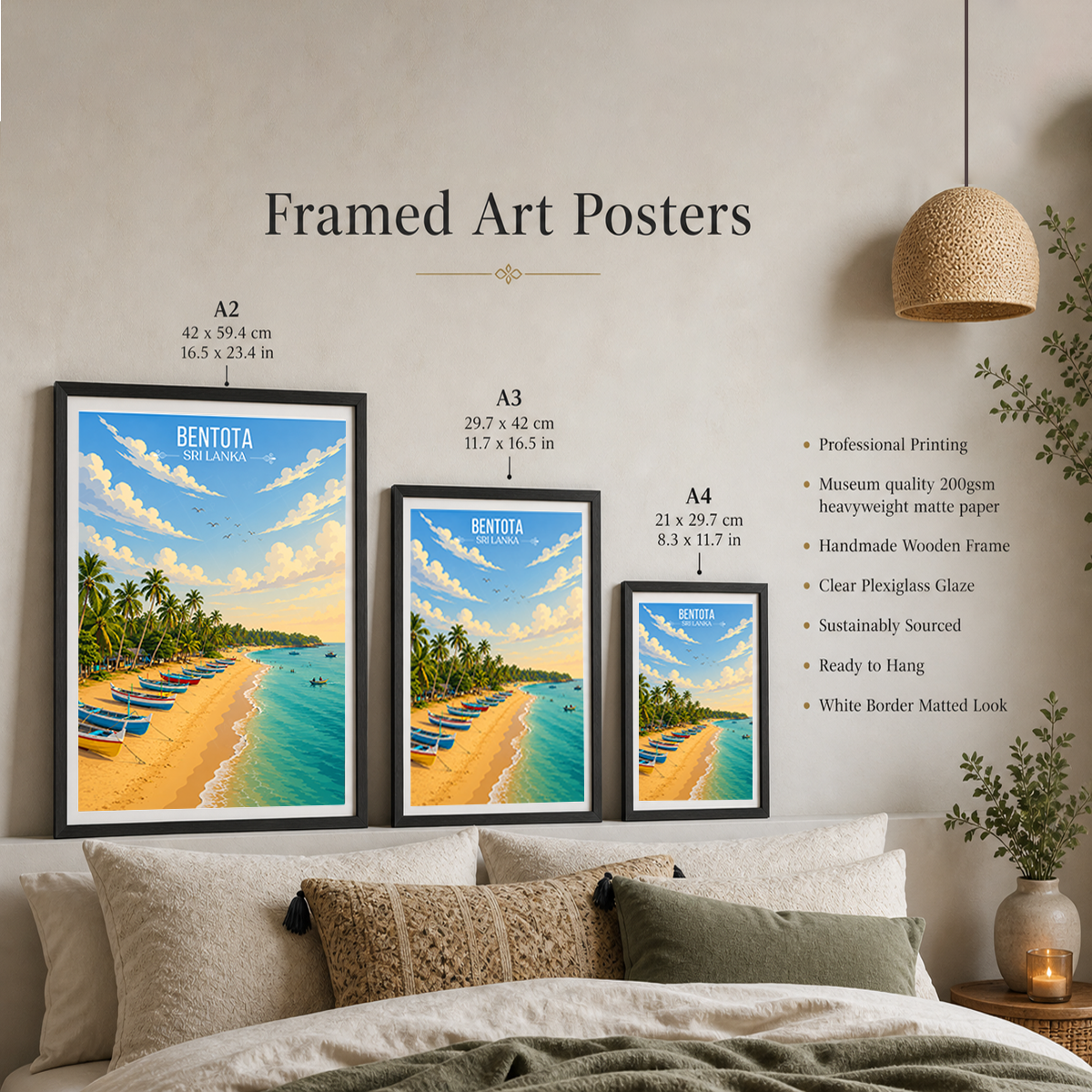 Bentota - Sri Lanka - Travel Poster Print Modern Style Wall Art - Art Print - Travel Art Poster