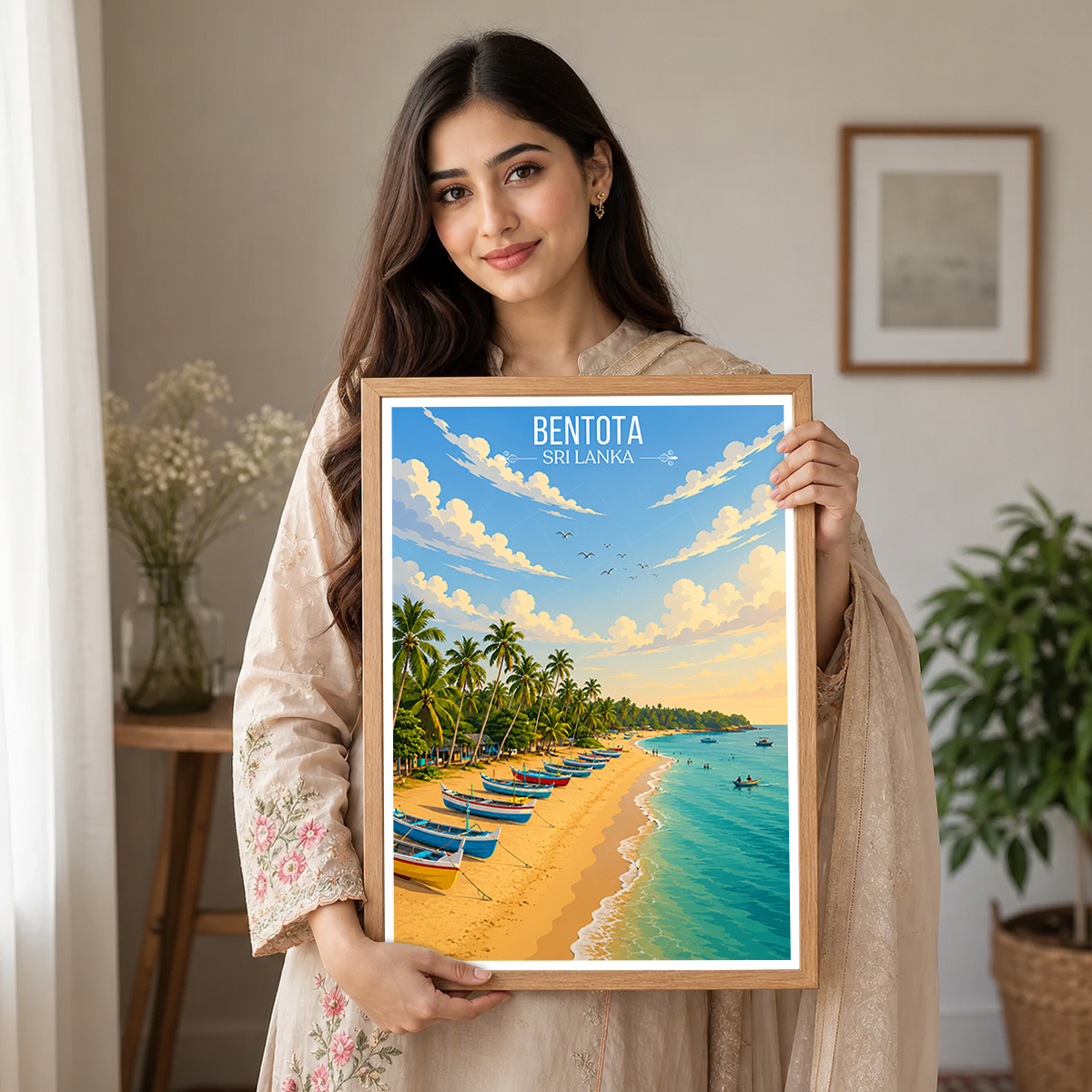 Bentota - Sri Lanka - Travel Poster Print Modern Style Wall Art - Art Print - Travel Art Poster