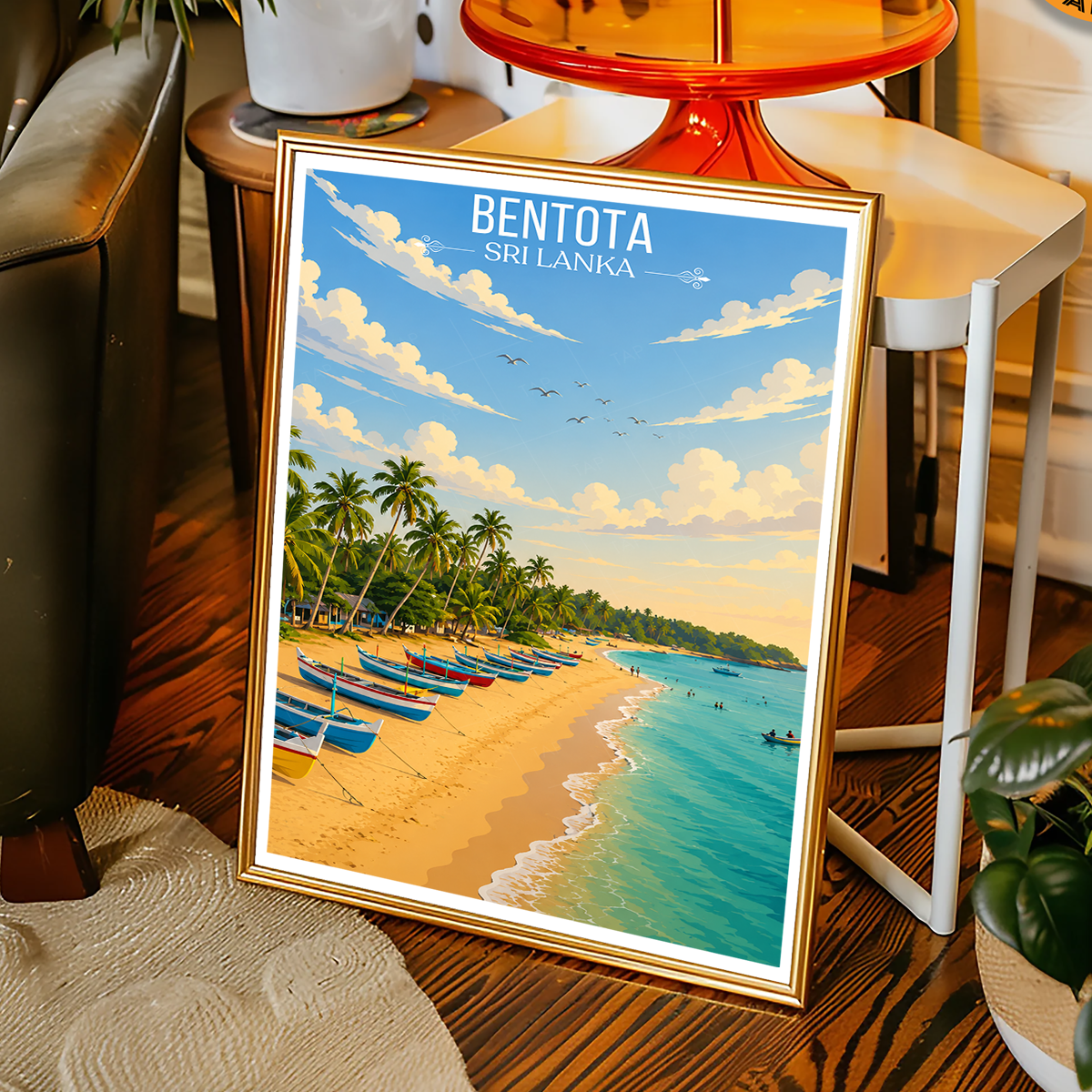 Bentota - Sri Lanka - Travel Poster Print Modern Style Wall Art - Art Print - Travel Art Poster