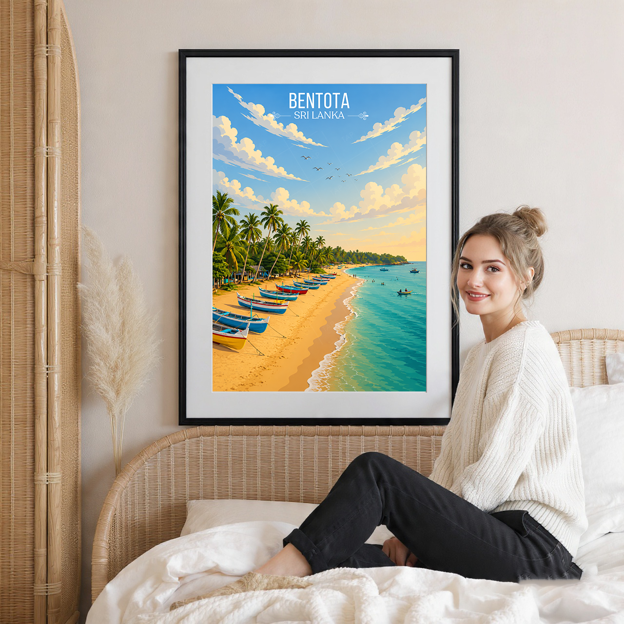 Bentota - Sri Lanka - Travel Poster Print Modern Style Wall Art - Art Print - Travel Art Poster