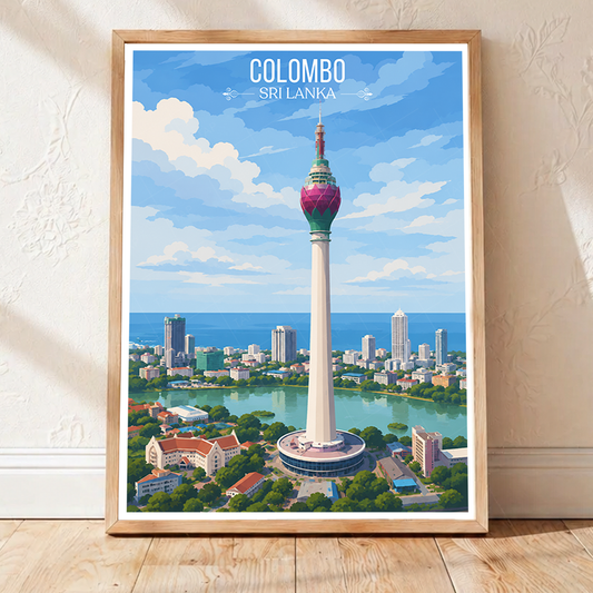 Colombo - Sri Lanka - Travel Poster Print Modern Style Wall Art - Art Print - Travel Art Poster