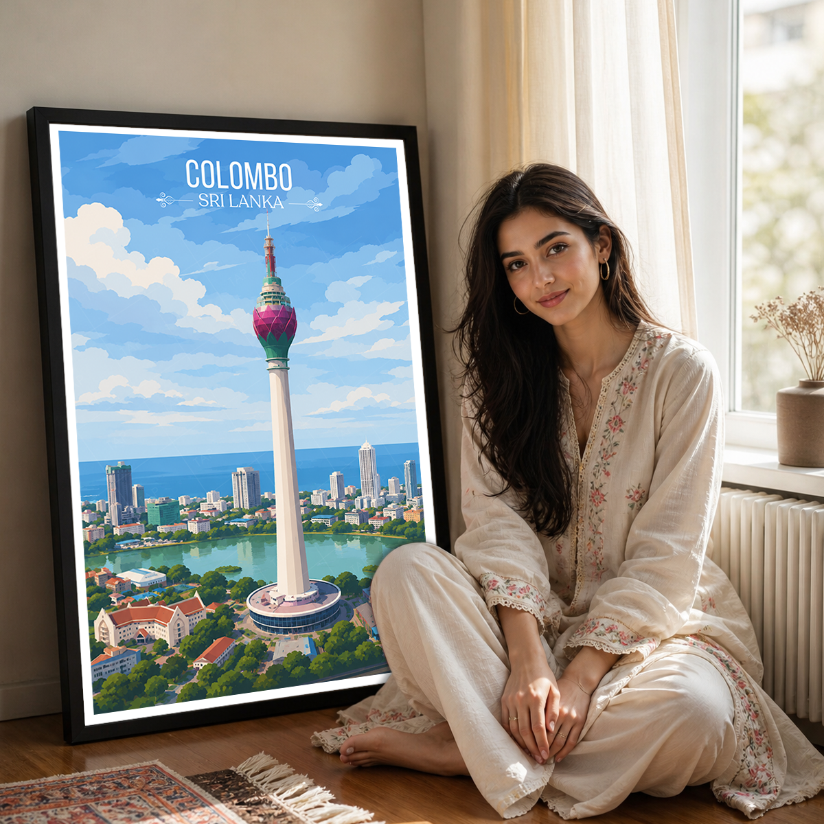 Colombo - Sri Lanka - Travel Poster Print Modern Style Wall Art - Art Print - Travel Art Poster