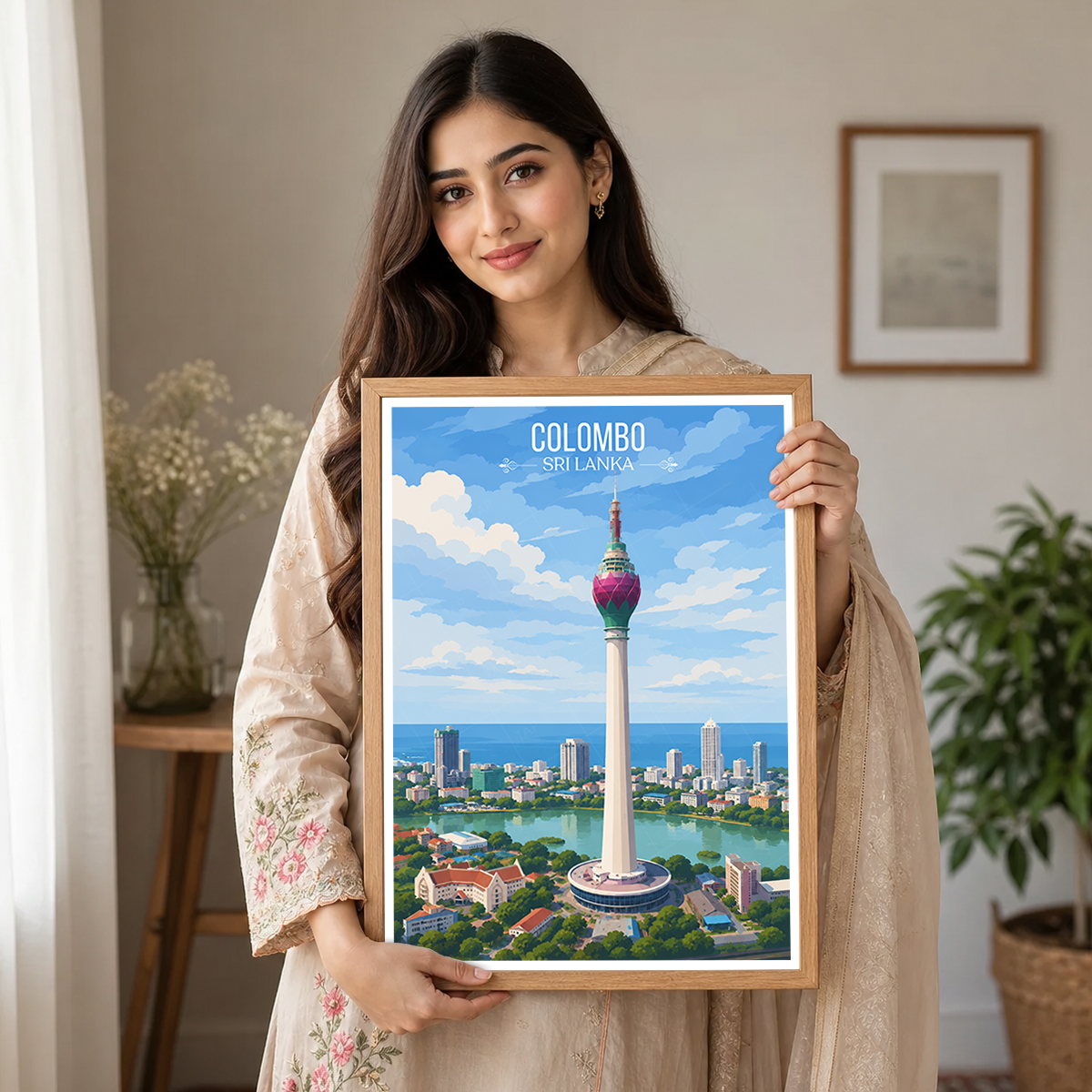 Colombo - Sri Lanka - Travel Poster Print Modern Style Wall Art - Art Print - Travel Art Poster