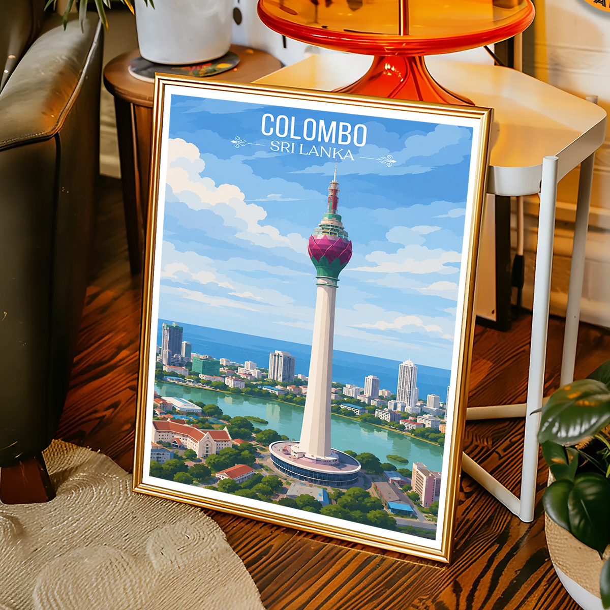 Colombo - Sri Lanka - Travel Poster Print Modern Style Wall Art - Art Print - Travel Art Poster
