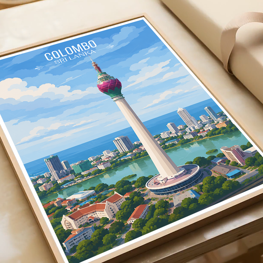 Colombo - Sri Lanka - Travel Poster Print Modern Style Wall Art - Art Print - Travel Art Poster