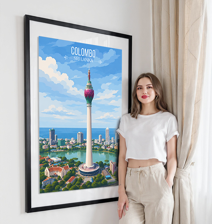 Colombo - Sri Lanka - Travel Poster Print Modern Style Wall Art - Art Print - Travel Art Poster