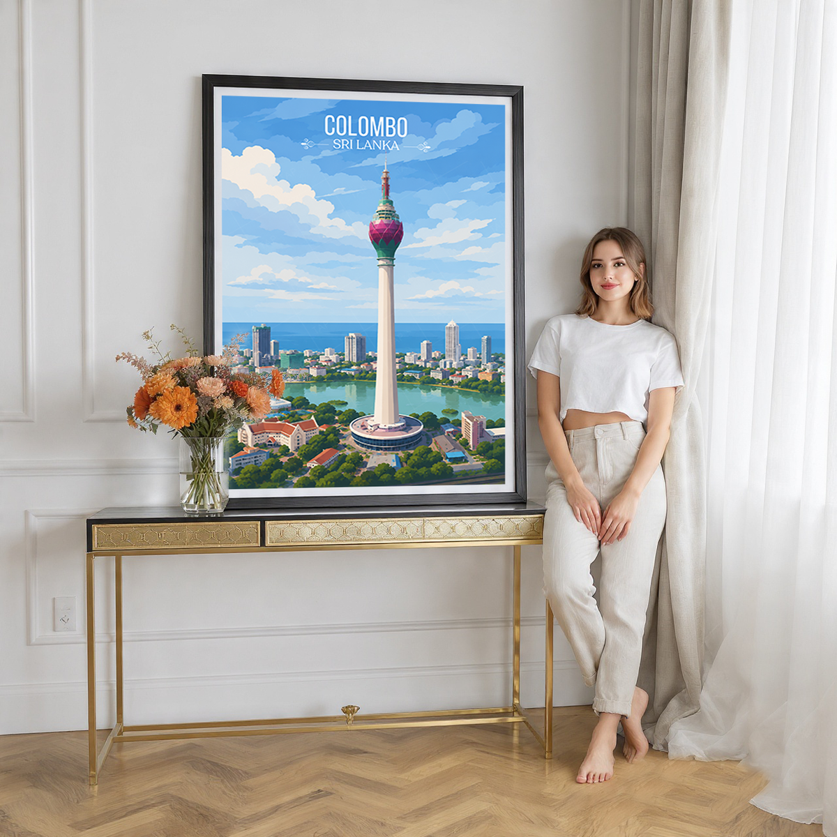 Colombo - Sri Lanka - Travel Poster Print Modern Style Wall Art - Art Print - Travel Art Poster