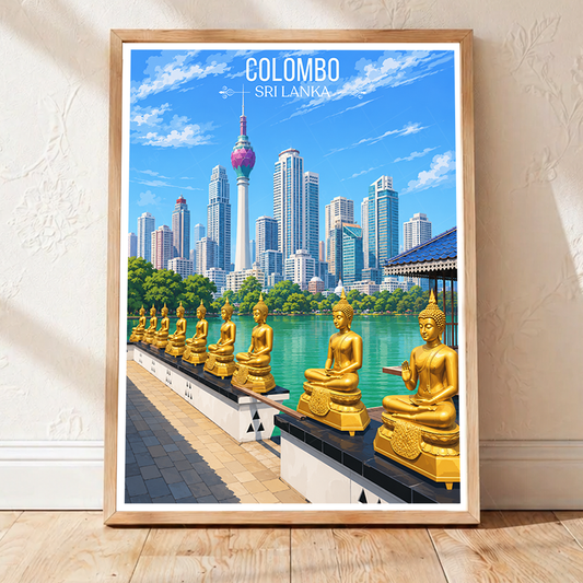Colombo - Sri Lanka - Travel Poster Print Modern Style Wall Art - Art Print - Travel Art Poster