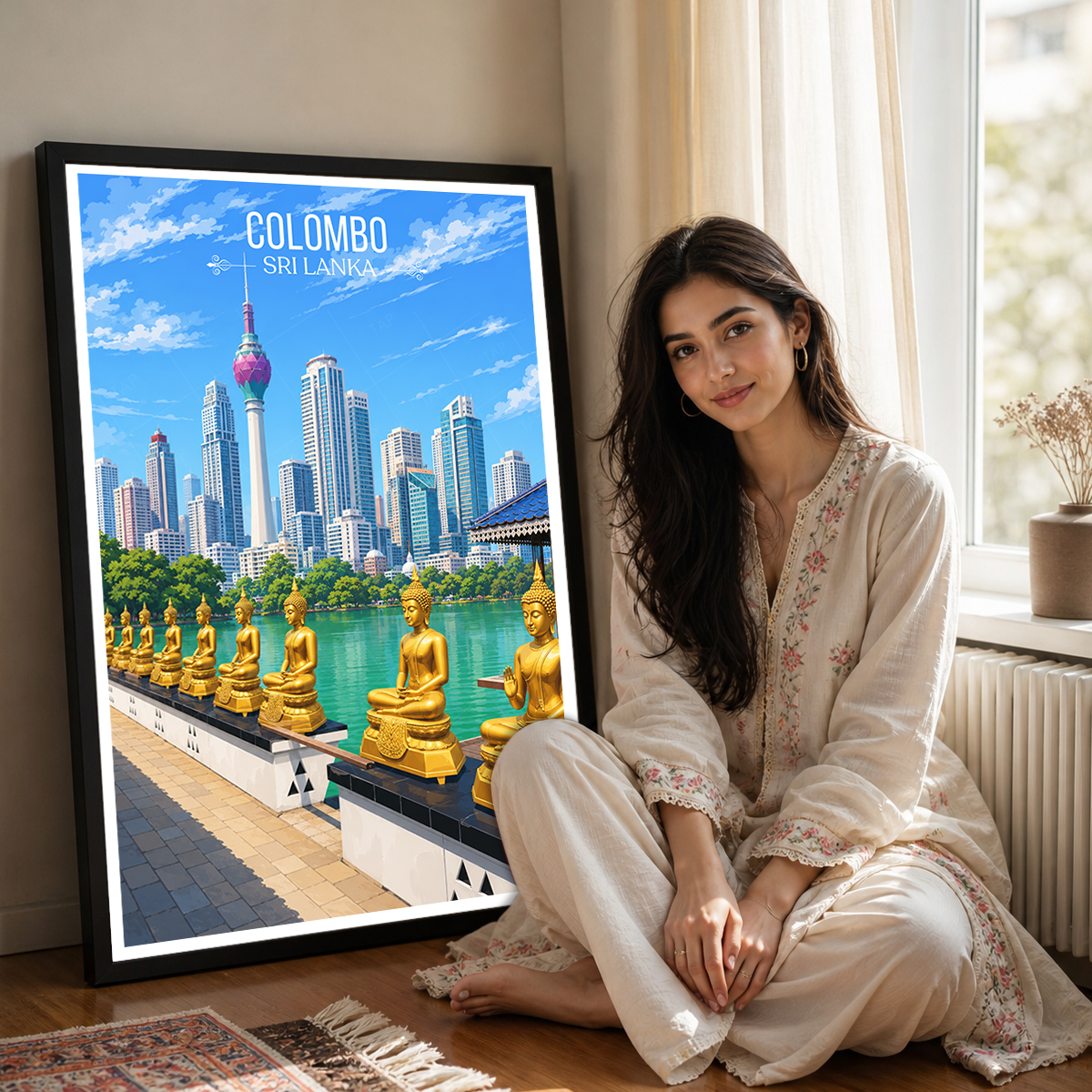 Colombo - Sri Lanka - Travel Poster Print Modern Style Wall Art - Art Print - Travel Art Poster