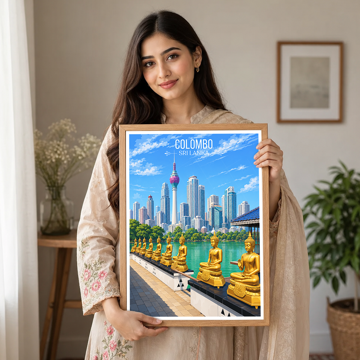 Colombo - Sri Lanka - Travel Poster Print Modern Style Wall Art - Art Print - Travel Art Poster