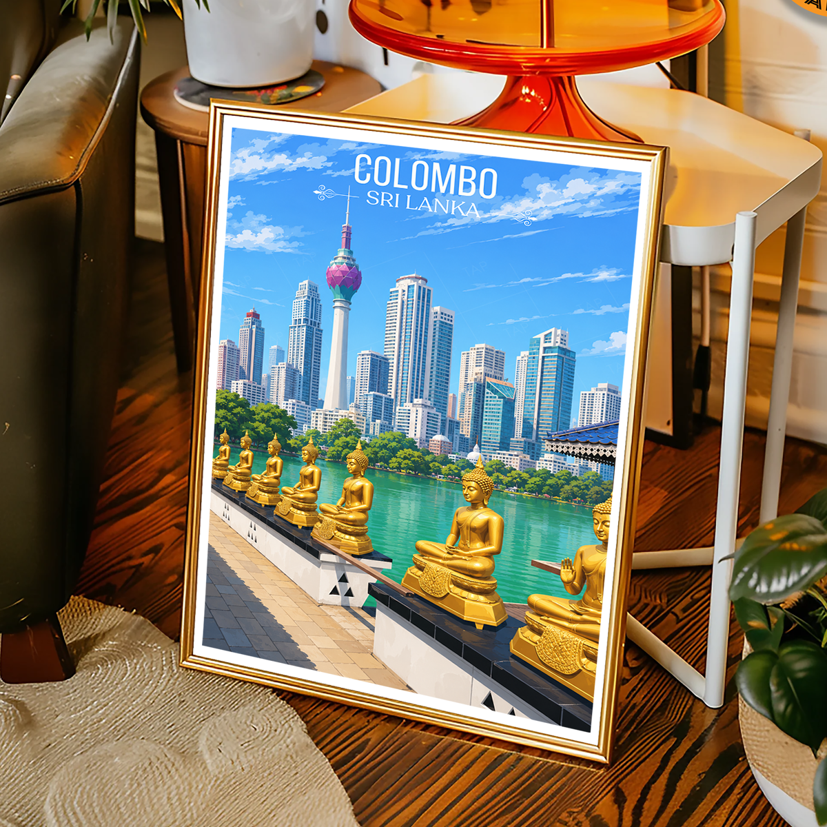 Colombo - Sri Lanka - Travel Poster Print Modern Style Wall Art - Art Print - Travel Art Poster