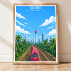 Colombo - Sri Lanka - Travel Poster Print Modern Style Wall Art - Art Print - Travel Art Poster