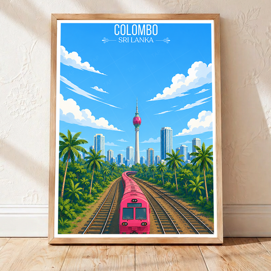 Colombo - Sri Lanka - Travel Poster Print Modern Style Wall Art - Art Print - Travel Art Poster