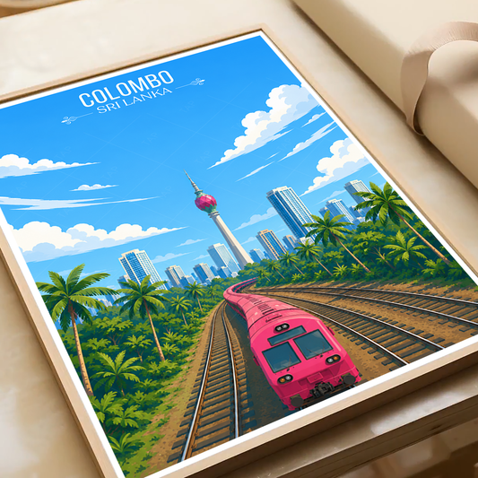 Colombo - Sri Lanka - Travel Poster Print Modern Style Wall Art - Art Print - Travel Art Poster
