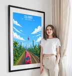 Colombo - Sri Lanka - Travel Poster Print Modern Style Wall Art - Art Print - Travel Art Poster