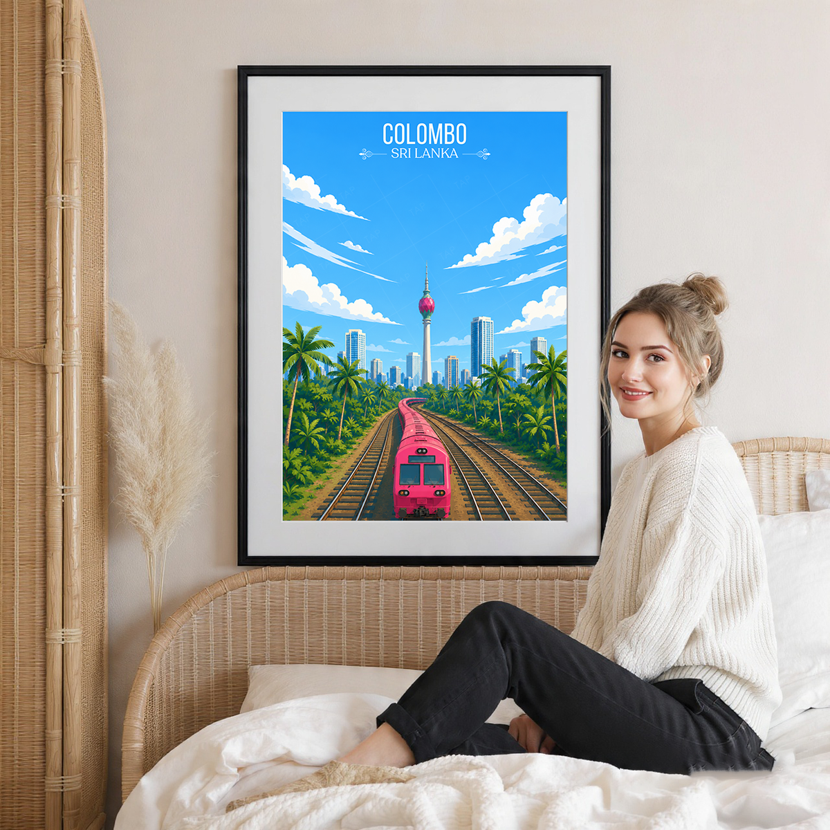 Colombo - Sri Lanka - Travel Poster Print Modern Style Wall Art - Art Print - Travel Art Poster