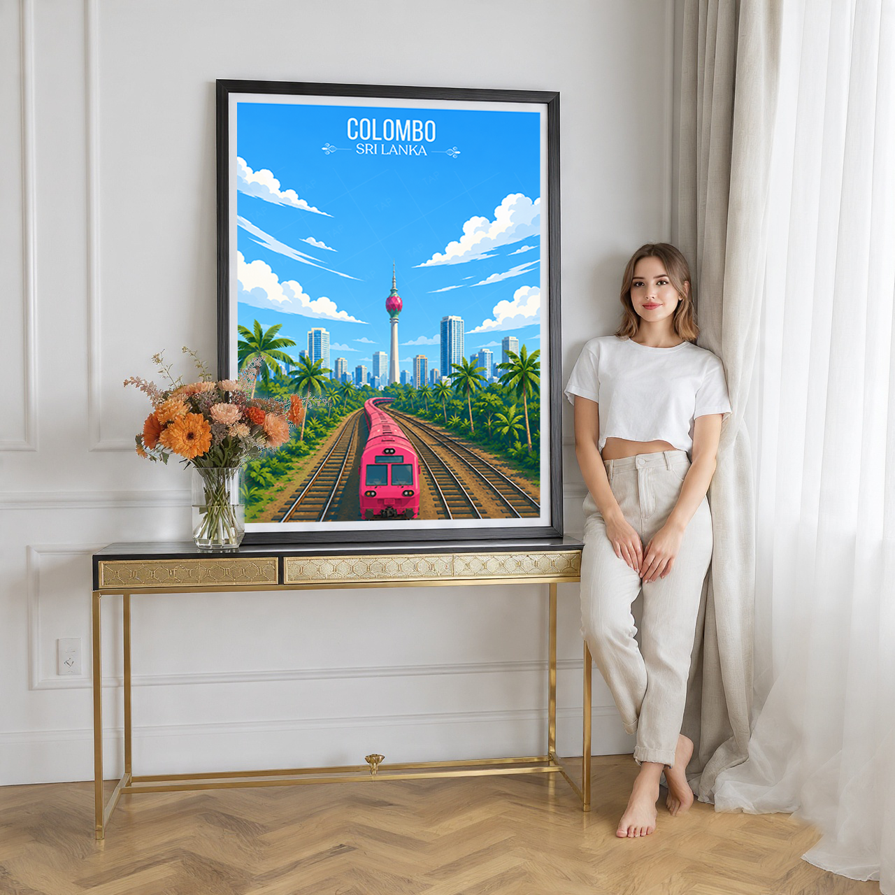 Colombo - Sri Lanka - Travel Poster Print Modern Style Wall Art - Art Print - Travel Art Poster
