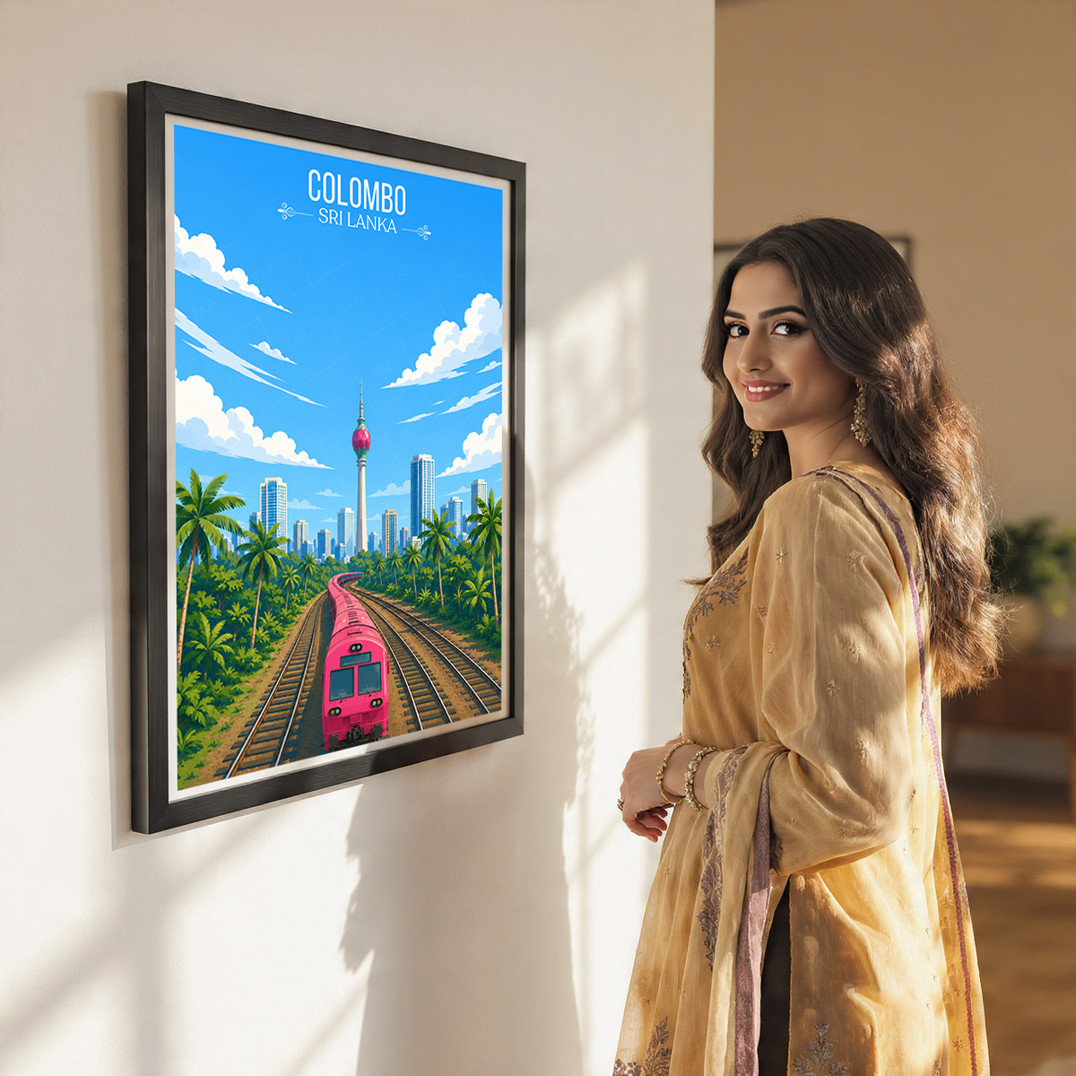 Colombo - Sri Lanka - Travel Poster Print Modern Style Wall Art - Art Print - Travel Art Poster