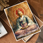 Dambulla Cave Temple - Sri Lanka - Travel Poster Print Modern Style Wall Art - Art Print - Travel Art Poster