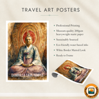 Dambulla Cave Temple - Sri Lanka - Travel Poster Print Modern Style Wall Art - Art Print - Travel Art Poster