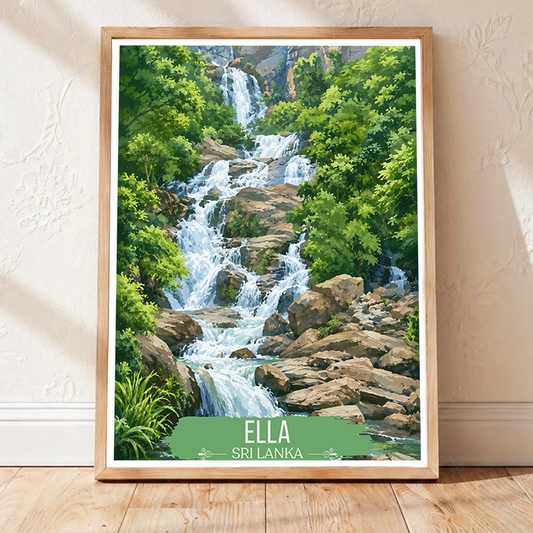 Ella - Sri Lanka - Travel Poster Print Modern Style Wall Art - Art Print - Travel Art Poster