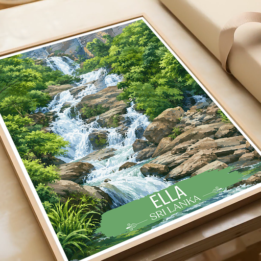 Ella - Sri Lanka - Travel Poster Print Modern Style Wall Art - Art Print - Travel Art Poster
