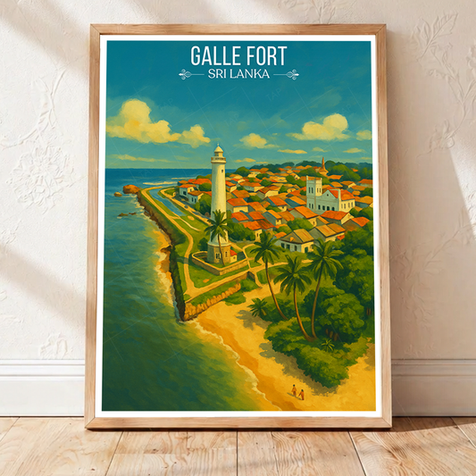 Galle Fort - Sri Lanka - Travel Poster Print Modern Style Wall Art - Art Print - Travel Art Poster