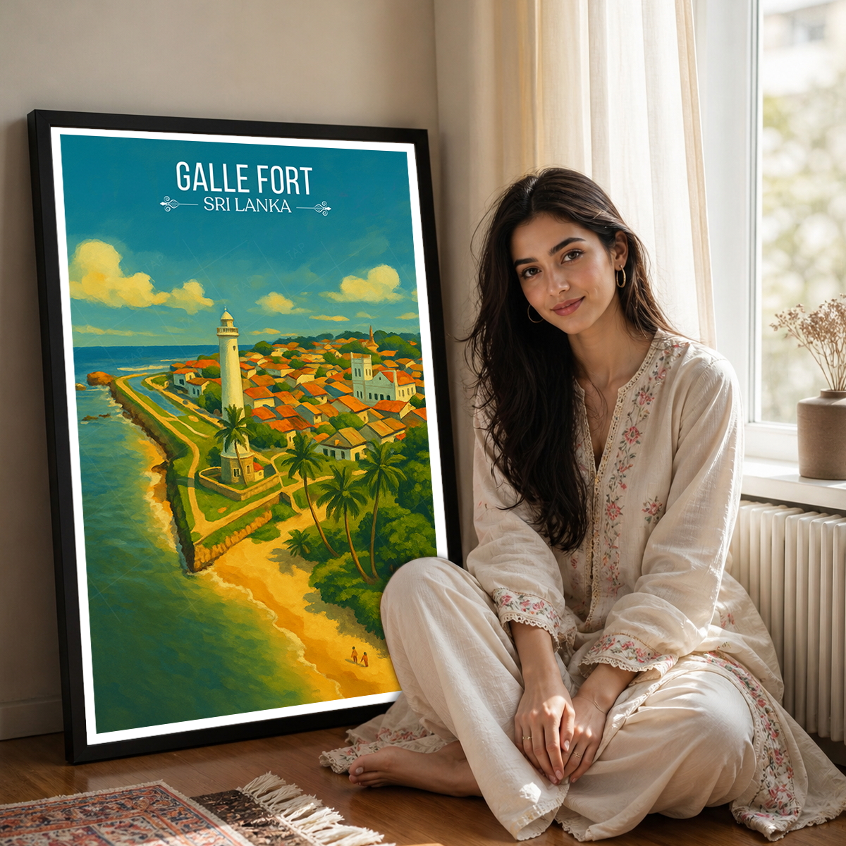 Galle Fort - Sri Lanka - Travel Poster Print Modern Style Wall Art - Art Print - Travel Art Poster