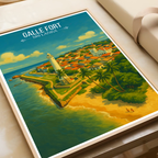 Galle Fort - Sri Lanka - Travel Poster Print Modern Style Wall Art - Art Print - Travel Art Poster