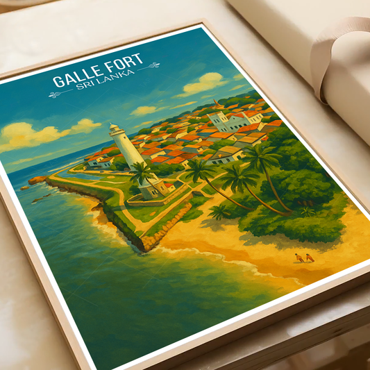 Galle Fort - Sri Lanka - Travel Poster Print Modern Style Wall Art - Art Print - Travel Art Poster