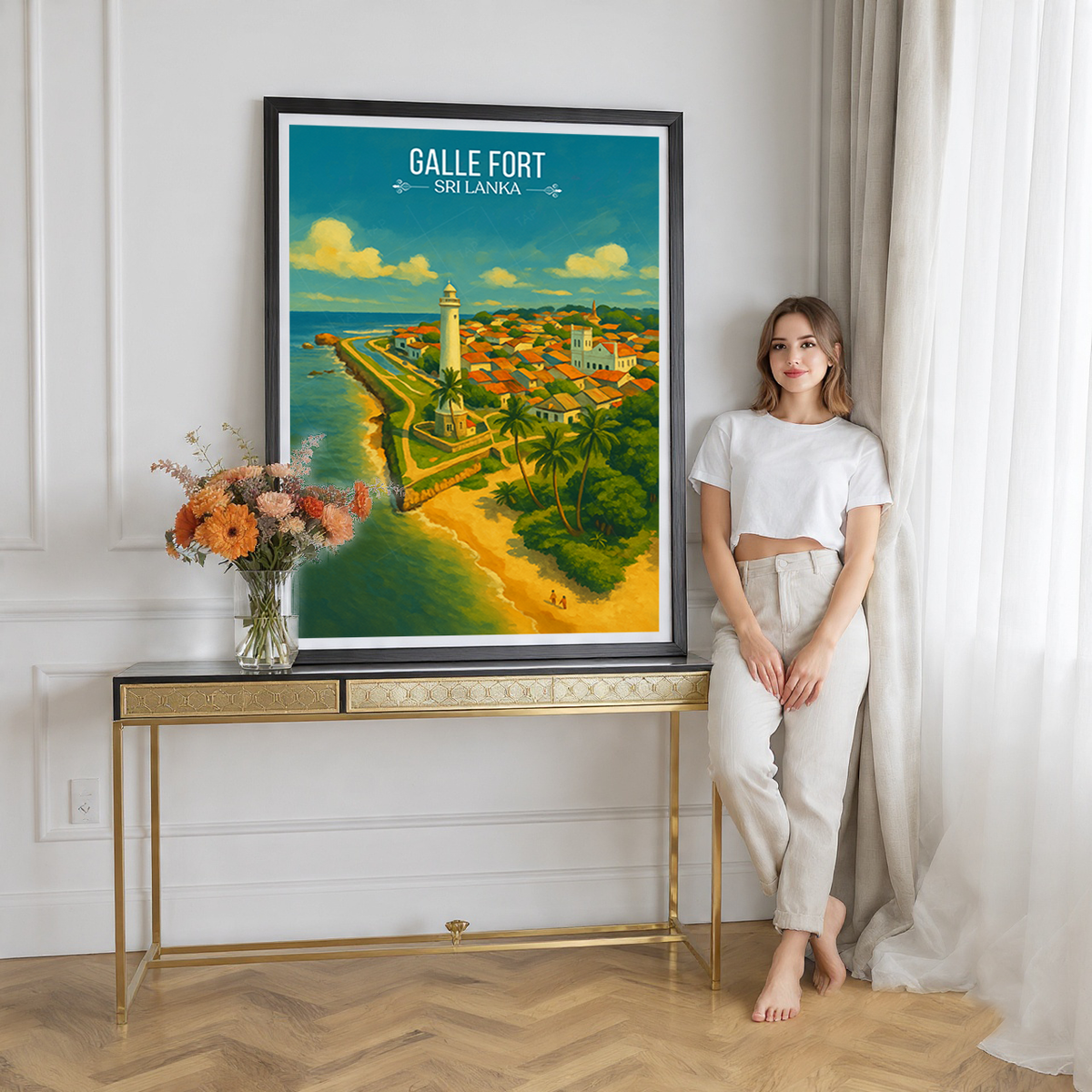 Galle Fort - Sri Lanka - Travel Poster Print Modern Style Wall Art - Art Print - Travel Art Poster