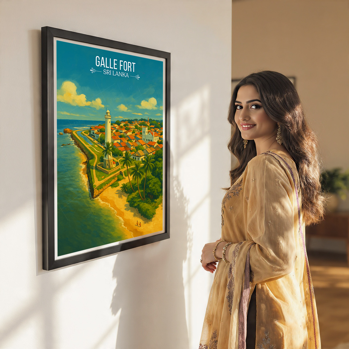 Galle Fort - Sri Lanka - Travel Poster Print Modern Style Wall Art - Art Print - Travel Art Poster