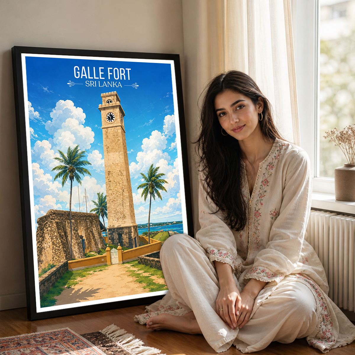 Galle Fort - Sri Lanka - Travel Poster Print Modern Style Wall Art - Art Print - Travel Art Poster
