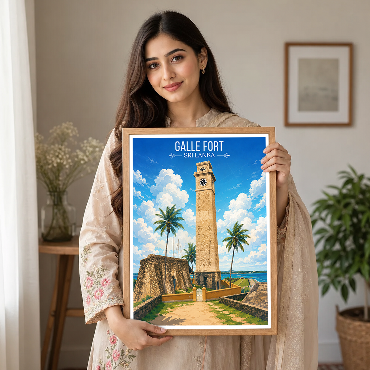 Galle Fort - Sri Lanka - Travel Poster Print Modern Style Wall Art - Art Print - Travel Art Poster