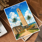 Galle Fort - Sri Lanka - Travel Poster Print Modern Style Wall Art - Art Print - Travel Art Poster
