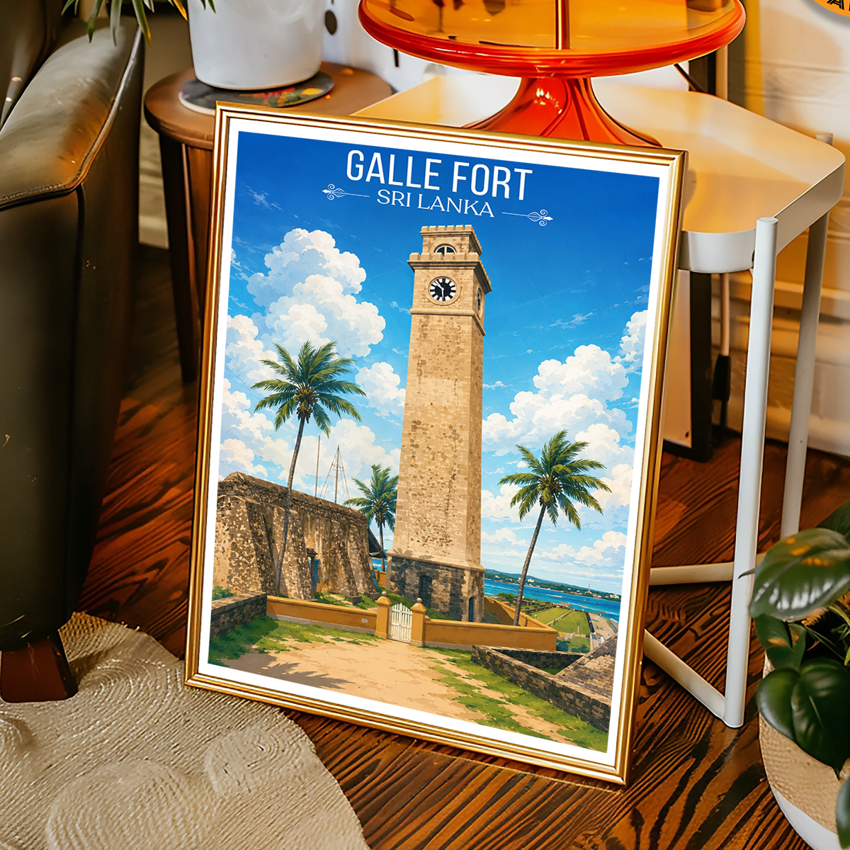 Galle Fort - Sri Lanka - Travel Poster Print Modern Style Wall Art - Art Print - Travel Art Poster
