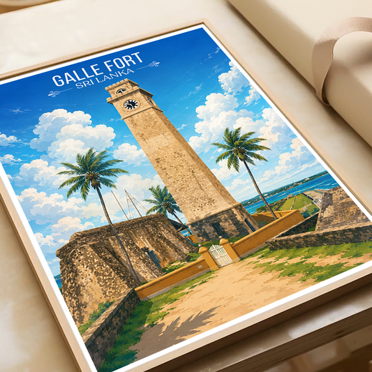 Galle Fort - Sri Lanka - Travel Poster Print Modern Style Wall Art - Art Print - Travel Art Poster