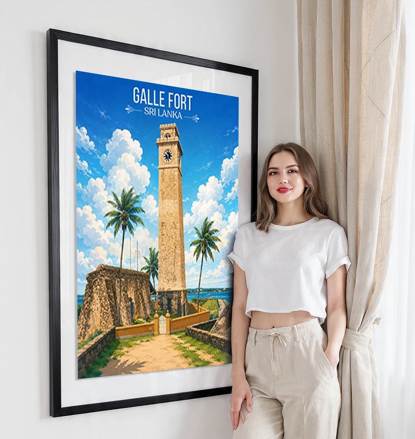Galle Fort - Sri Lanka - Travel Poster Print Modern Style Wall Art - Art Print - Travel Art Poster