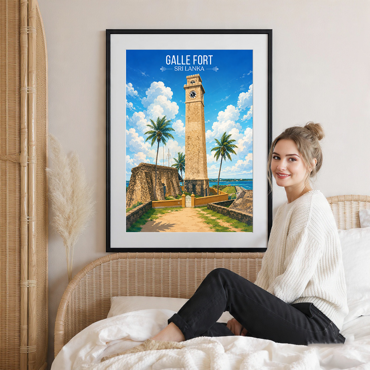 Galle Fort - Sri Lanka - Travel Poster Print Modern Style Wall Art - Art Print - Travel Art Poster